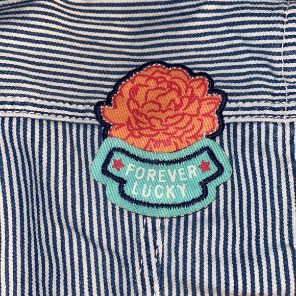 🆕 Lucky Brand Girls Stripe Jean Jacket Size 6X - Picture 6 of 9